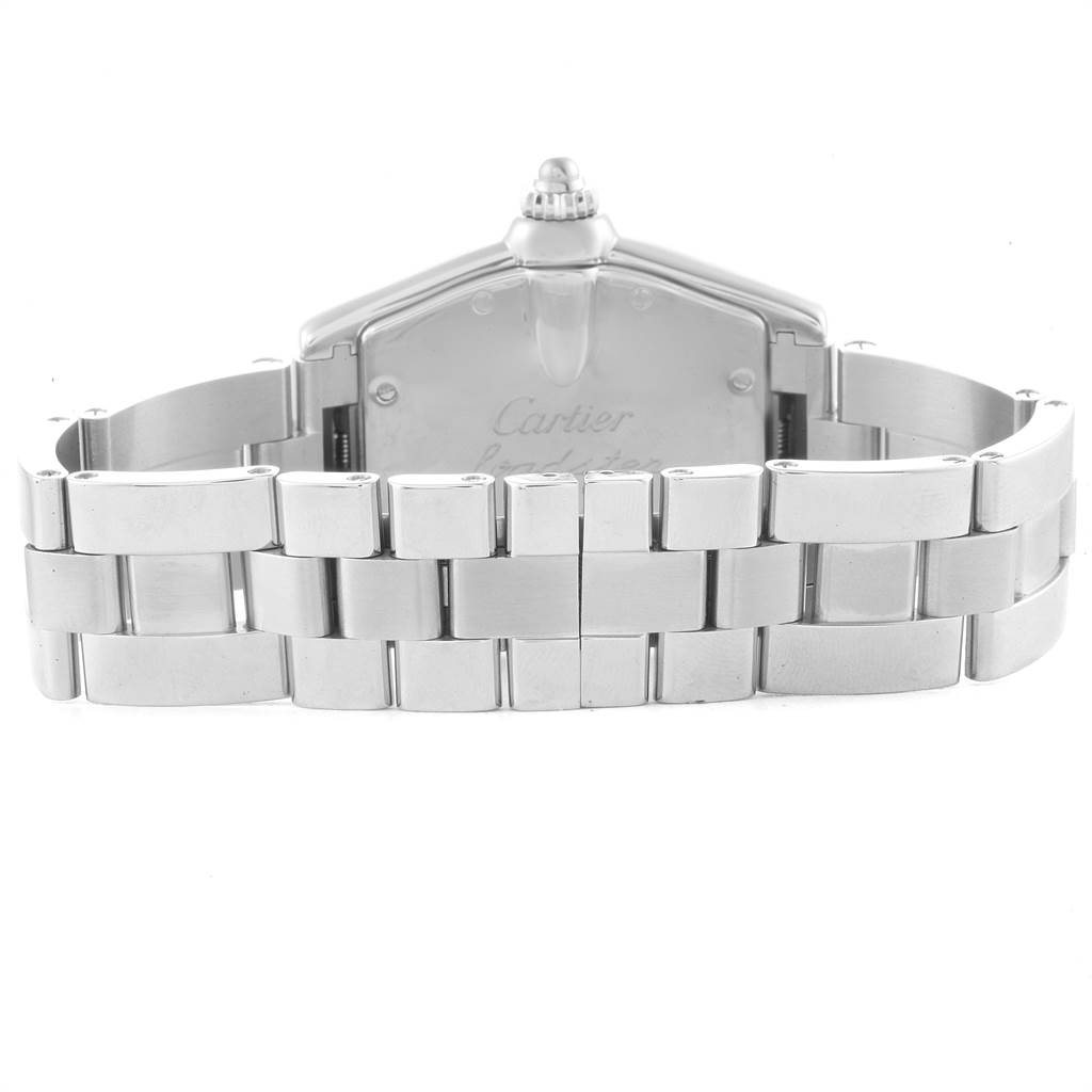 Cartier Roadster Silver Dial Steel Mens Watch W62025V3 Box Papers Strap ...