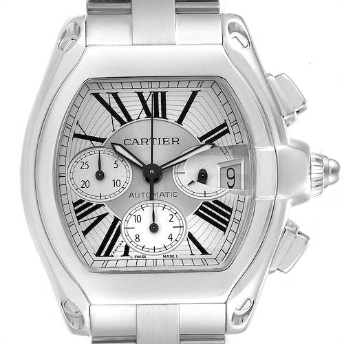 Photo of Cartier Roadster XL Chronograph Roman Numerals Mens Watch W62019X6