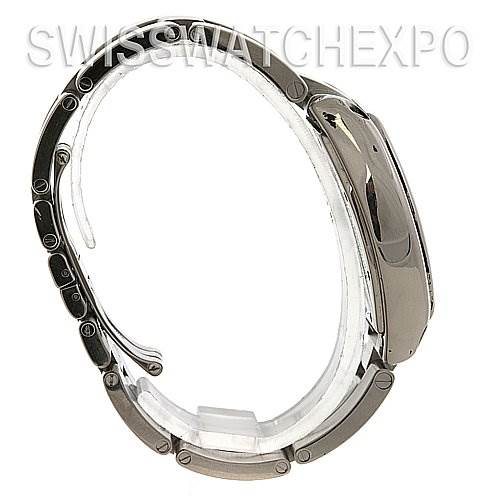 This image shows the side profile and bracelet of a Cartier Roadster W62025V3 Men's Stainless Steel Silver Dial W62025V3 Men's Stainless Steel Silver Dial watch.