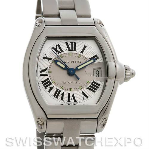 Photo of Cartier Roadster Mens Ss Large Silver Dial W62025v3
