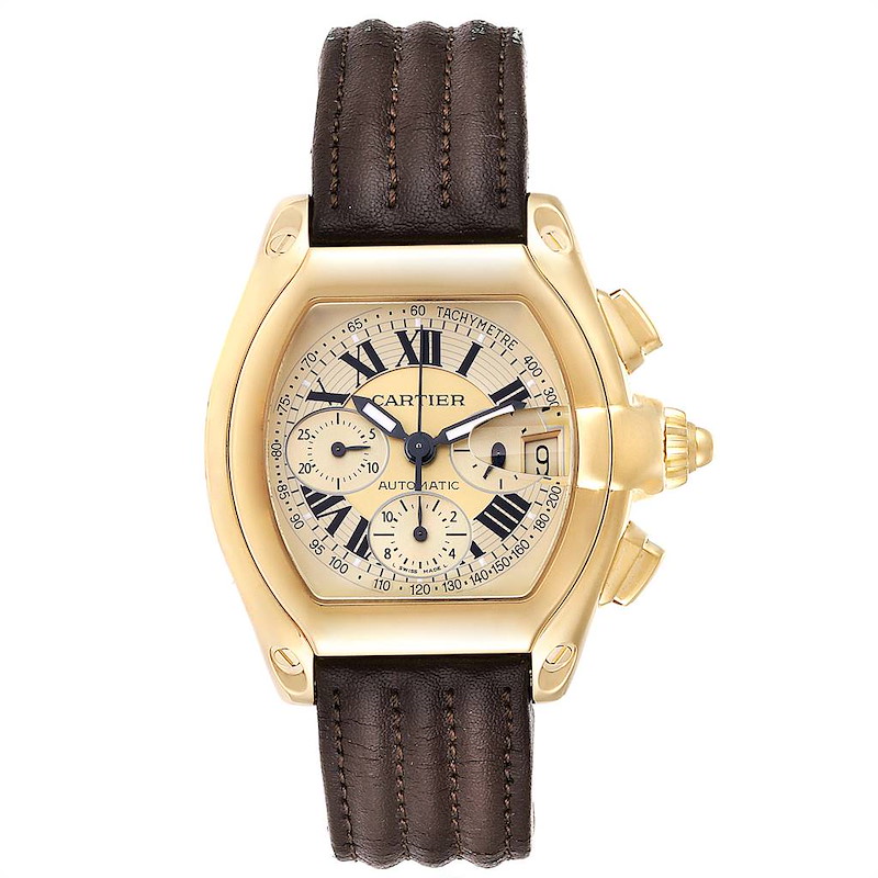 Cartier roadster chronograph outlet gold