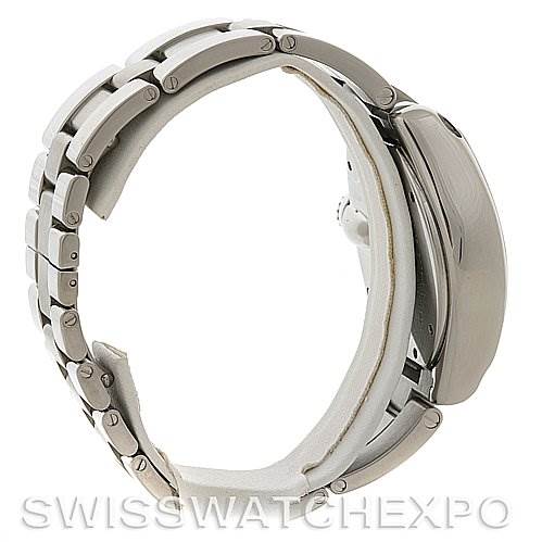 The image shows a side view of a Cartier Roadster W62019X6 Men's Stainless Steel Silver Dial W62019X6 Men's Stainless Steel Silver Dial watch, displaying the bracelet and case.