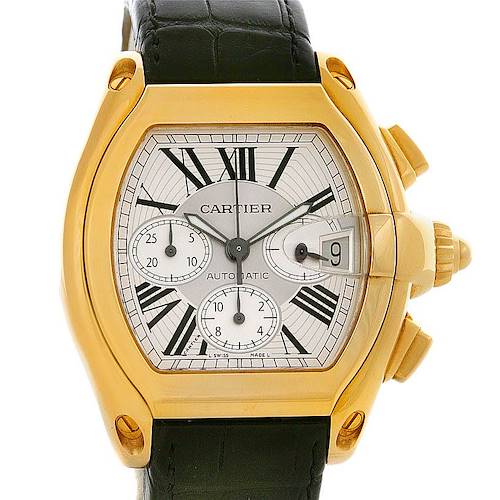 Photo of Cartier Roadster Chronograph 18K Yellow Gold W62021Y2 Mens Watch