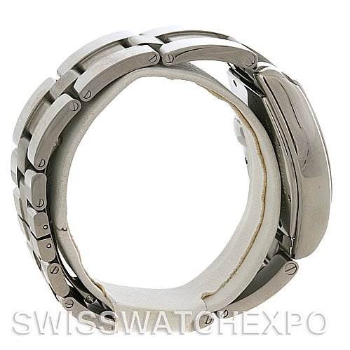 This image shows a side view of a Cartier Roadster W62025V3 Men's Stainless Steel Silver Dial W62025V3 Men's Stainless Steel Silver Dial watch, highlighting the bracelet and case profile.