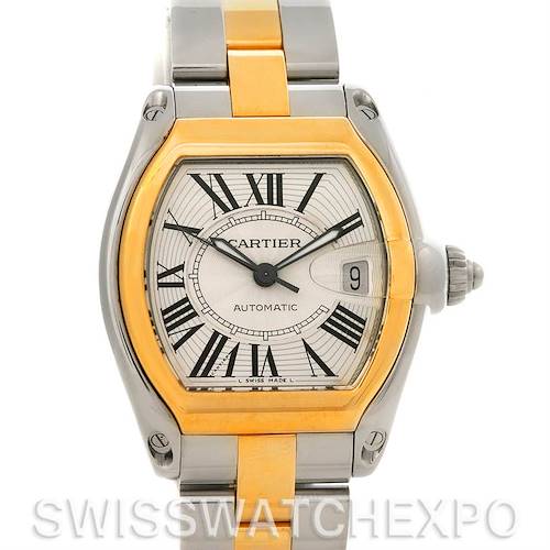 Photo of Cartier Roadster 18kt Yellow Gold and Steel Mens Watch W62031Y4
