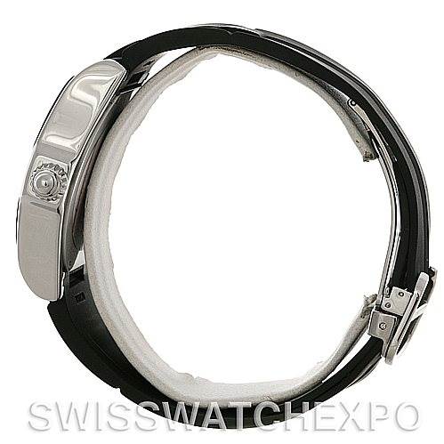 This image shows the side view of a Cartier Roadster W6206018 Men's Stainless Steel Silver Dial W6206018 Men's Stainless Steel Silver Dial watch, highlighting the crown, case, and strap.