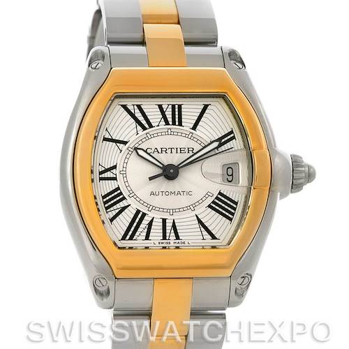 Photo of Cartier Roadster 18k Yellow Gold and Steel Mens Watch W62031Y4