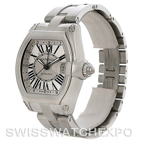 Cartier Roadster Mens X-Large GMT Watch W62032X6 SwissWatchExpo