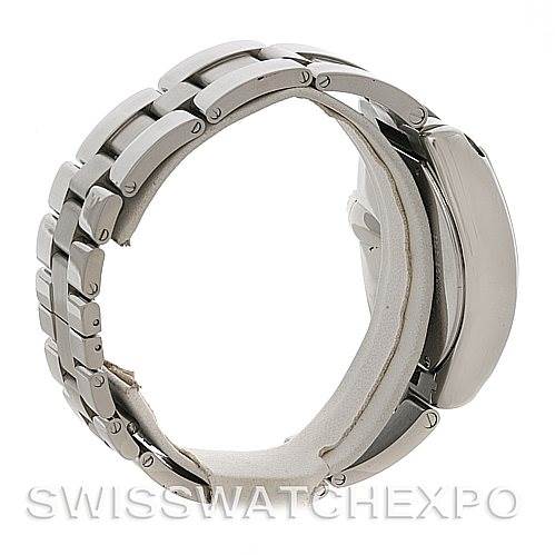 The image shows a side view of the Cartier Roadster W62032X6 Men's Stainless Steel Silver Dial W62032X6 Men's Stainless Steel Silver Dial watch, focusing on the bracelet and case.