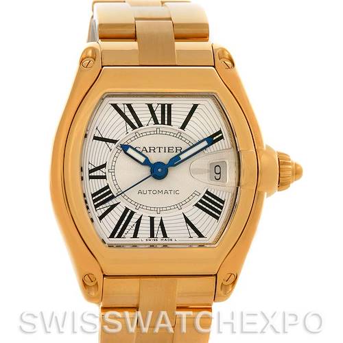 Photo of Cartier Roadster Mens 18K Yellow Gold W62005V1 Watch NOS