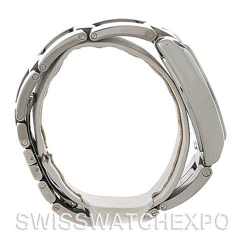 The image shows a Cartier Roadster W62025V3 Men's Stainless Steel Silver Dial W62025V3 Men's Stainless Steel Silver Dial watch viewed from the side, highlighting the bracelet and case.