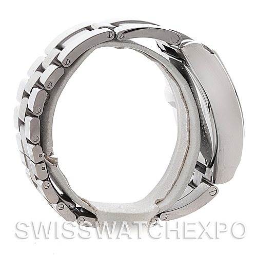 The image shows the side view, including the bracelet and case, of a Cartier Roadster W62032X6 Men's Stainless Steel Silver Dial W62032X6 Men's Stainless Steel Silver Dial watch.