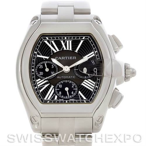 Photo of Cartier Roadster Chronograph Mens Black Dial Watch W62020X6