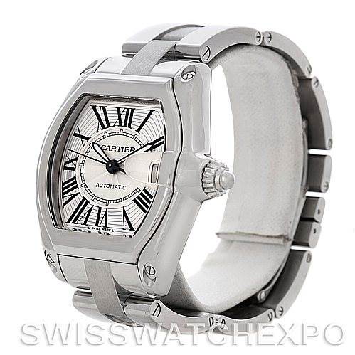 Cartier Roadster Mens Steel Large Watch W62025V3 SwissWatchExpo