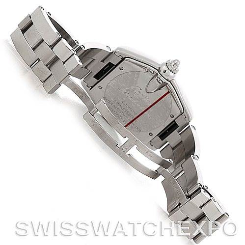 The image shows the back view of the Cartier Roadster W62041V3 Men's Stainless Steel Black Dial W62041V3 Men's Stainless Steel Black Dial watch, highlighting the clasp and links of the bracelet.