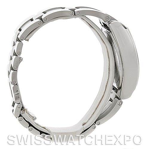 This image shows a side profile of the Cartier Roadster W62032X6 Men's Stainless Steel Silver Dial W62032X6 Men's Stainless Steel Silver Dial watch, showcasing the bracelet and case side.