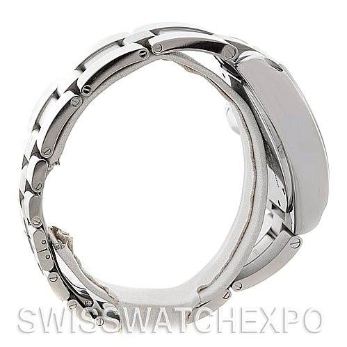 The image shows a side view of the Cartier Roadster W62019X6 Men's Stainless Steel Silver Dial W62019X6 Men's Stainless Steel Silver Dial watch, focusing on the bracelet and case.