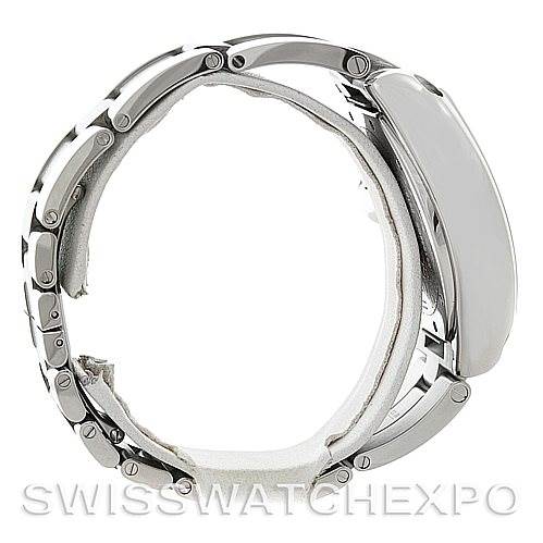 The image shows a side view of the Cartier Roadster W62020X6 Men's Stainless Steel Black Dial W62020X6 Men's Stainless Steel Black Dial watch focusing on the bracelet and case.