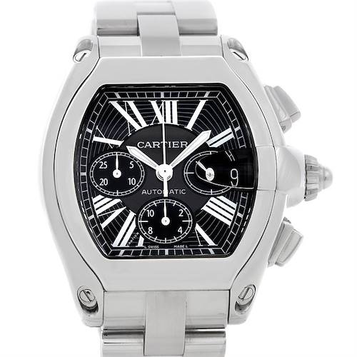 Photo of Cartier Roadster Chronograph Mens Black Dial W62020X6