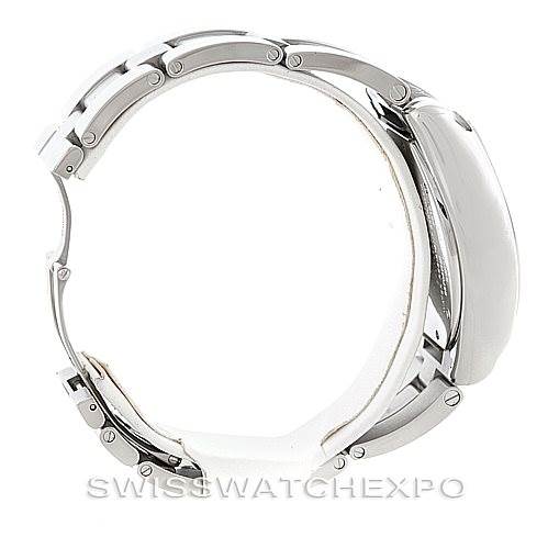 The image shows a side view of the Cartier Roadster W62019X6 Men's Stainless Steel Silver Dial W62019X6 Men's Stainless Steel Silver Dial watch, focusing on the bracelet and case.