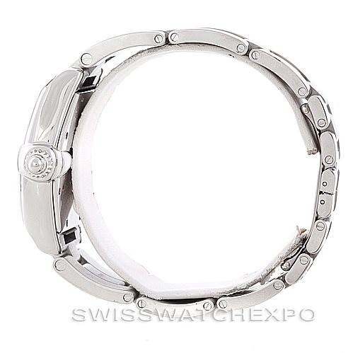 This image shows the side profile of a Cartier Roadster W62025V3 Men's Stainless Steel Silver Dial W62025V3 Men's Stainless Steel Silver Dial watch, highlighting the band and crown.