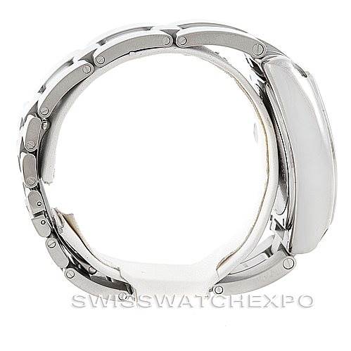 The image shows a side profile of a Cartier Roadster W6206012 Men's Stainless Steel Blue Dial W6206012 Men's Stainless Steel Blue Dial watch, highlighting its bracelet and case design.