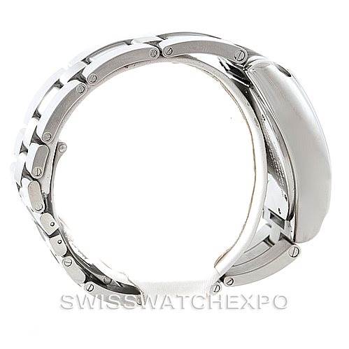 The image shows a side view of the Cartier Roadster W62019X6 Men's Stainless Steel Silver Dial W62019X6 Men's Stainless Steel Silver Dial model watch, focusing on the bracelet and case.