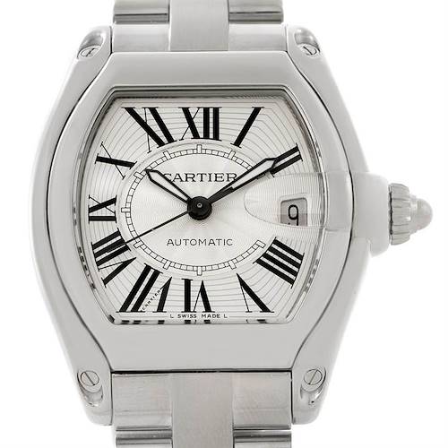 Photo of Cartier Roadster Silver Dial Mens Steel Large Watch W62025V3
