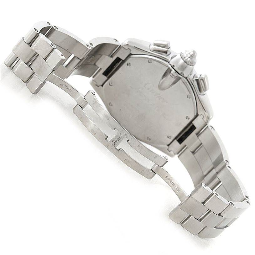 This image shows the back and clasp of the Roadster model by Cartier.