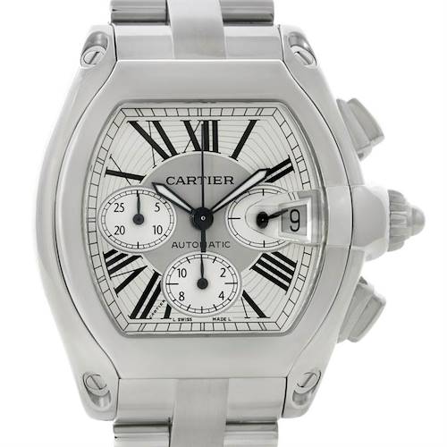 Photo of Cartier Roadster Chronograph Silver Dial Mens Watch W62019X6
