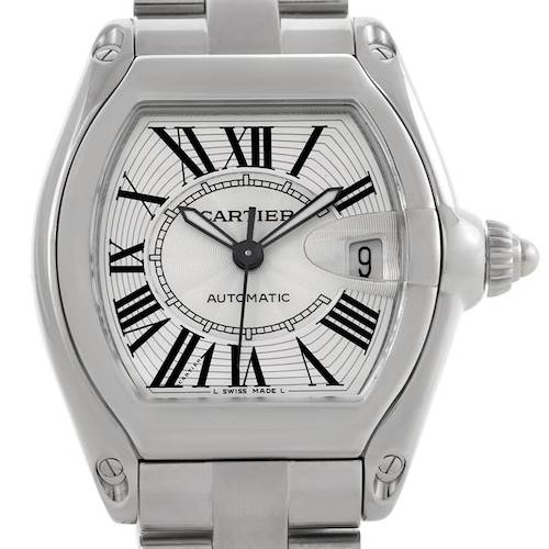 Photo of Cartier Roadster Silver Dial Mens Stainless Steel Large Watch W62025V3