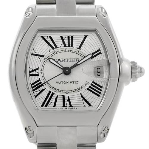 Photo of Cartier Roadster Mens Steel Large Silver Dial Watch W62025V3