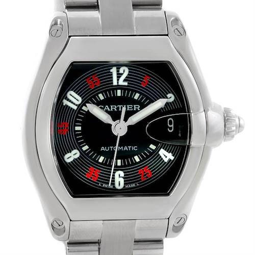 Photo of Cartier Roadster Large Mens Steel Vegas Roulette Dial Watch W62002V3