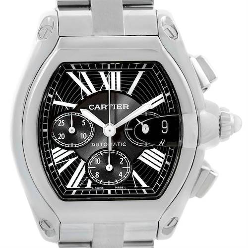 Photo of Cartier Roadster Chronograph Black Dial Mens Watch W62020X6