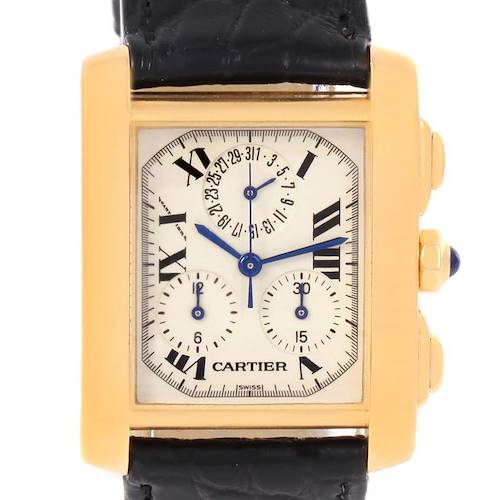 Photo of Cartier Tank Francaise Chronoflex 18K Yellow Gold Watch W5000556