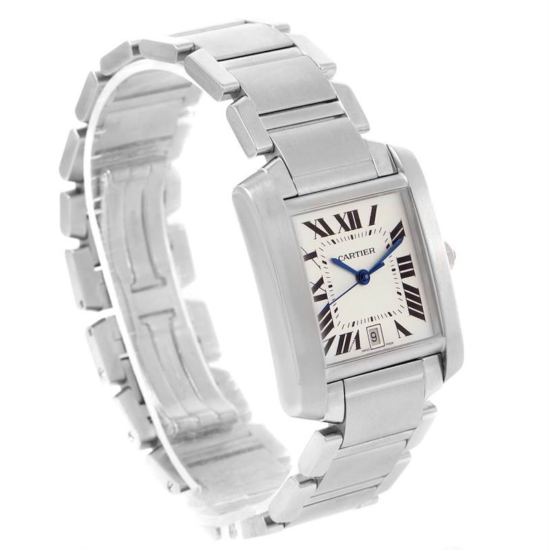 Cartier Tank Francaise Automatic Silver Dial Large Watch W51002Q3 SwissWatchExpo