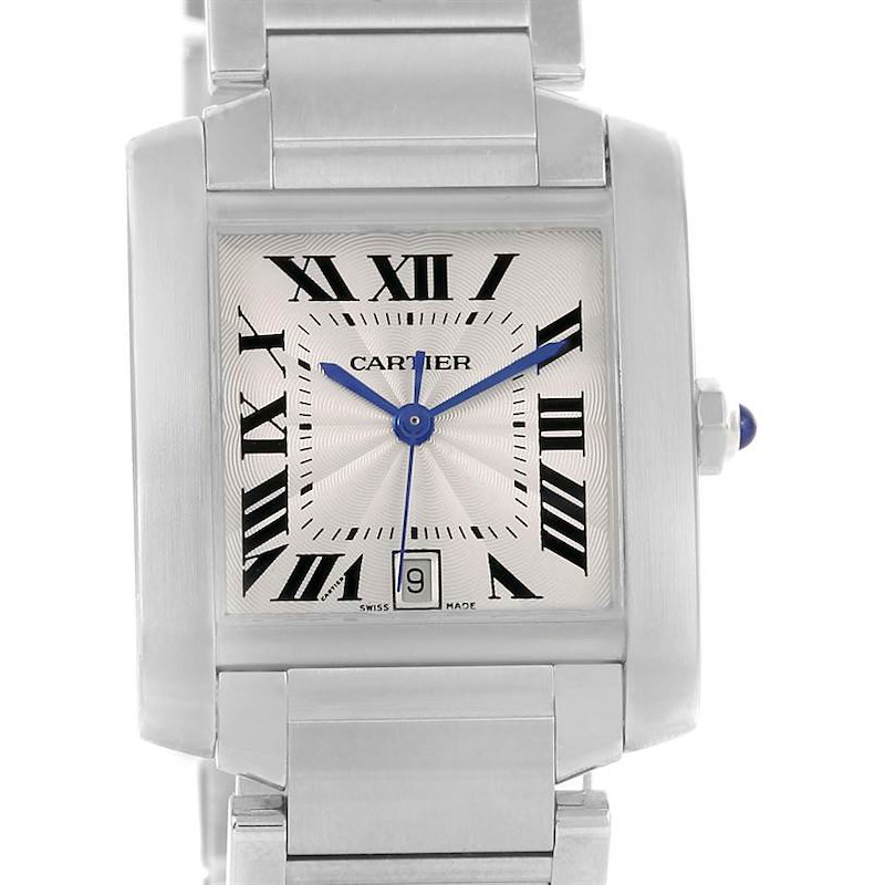 Cartier Tank Francaise Automatic Stainless Steel Large Watch W51002Q3 SwissWatchExpo