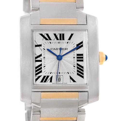 Photo of Cartier Tank Francaise Large Steel Yellow Gold Unisex Watch W51005Q4