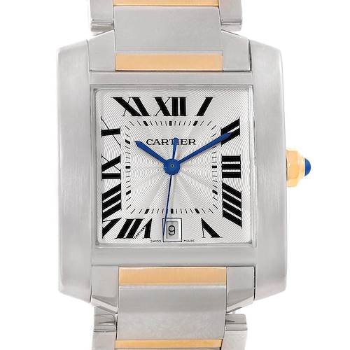 Photo of Cartier Tank Francaise Large Steel Yellow Gold Unisex Watch W51005Q4