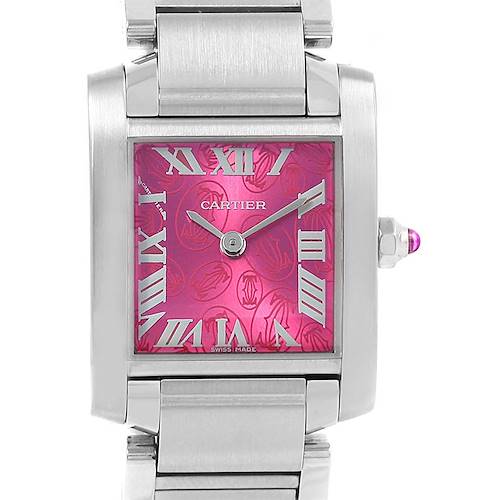 Photo of Cartier Tank Francaise Raspberry Dial Limited Edition Watch W51030Q3