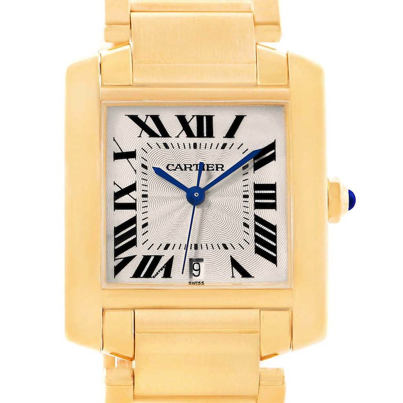 Cartier Tank Francaise Yellow Gold Automatic Unisex Watch W50001R2 SwissWatchExpo