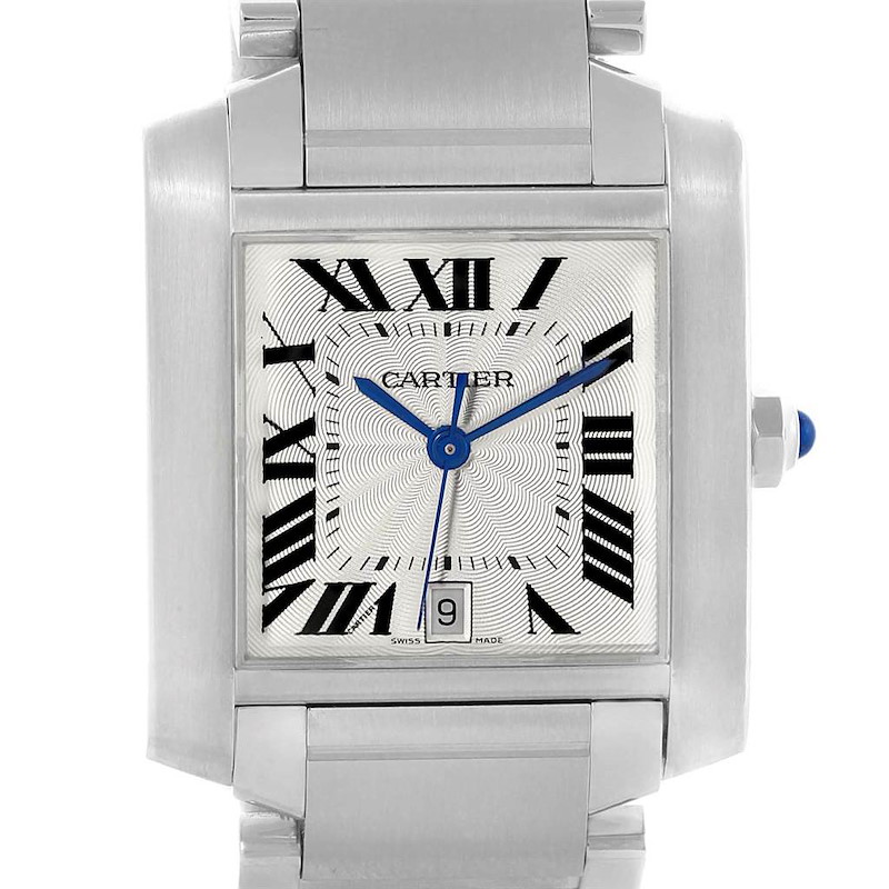 Cartier Tank Francaise Silver Dial Automatic Watch Model W51002Q3 SwissWatchExpo
