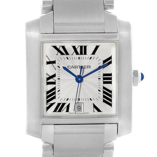 Photo of Cartier Tank Francaise Silver Dial Automatic Watch Model W51002Q3