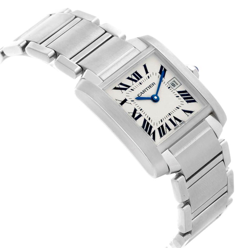 Cartier Tank Francaise Large Silver Dial Steel Ladies Watch W51011Q3 Pre-Owned Cartier Tank Francaise (W51011Q3) main image 4