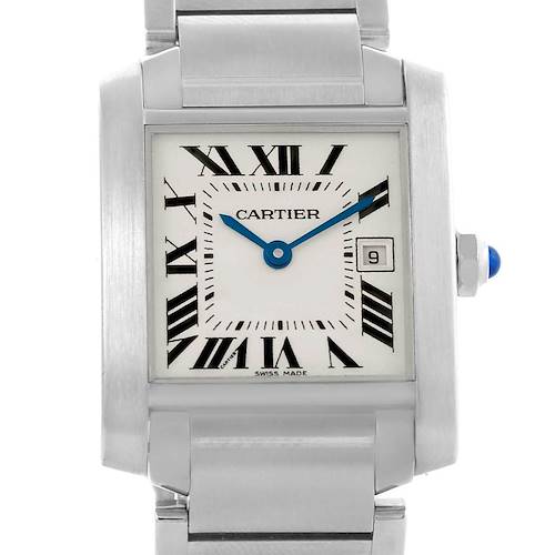 Photo of Cartier Tank Francaise Silver Dial Steel Unisex Watch W51011Q3