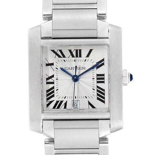 Photo of Cartier Tank Francaise Blue Hands Automatic Mens Watch W51002Q3