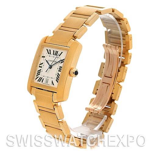 Cartier Tank Francaise Large 18K Yellow Gold W50001R2 SwissWatchExpo