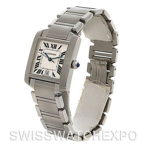 Cartier Tank Francaise Large SS Automatic Watch W51002Q3 SwissWatchExpo