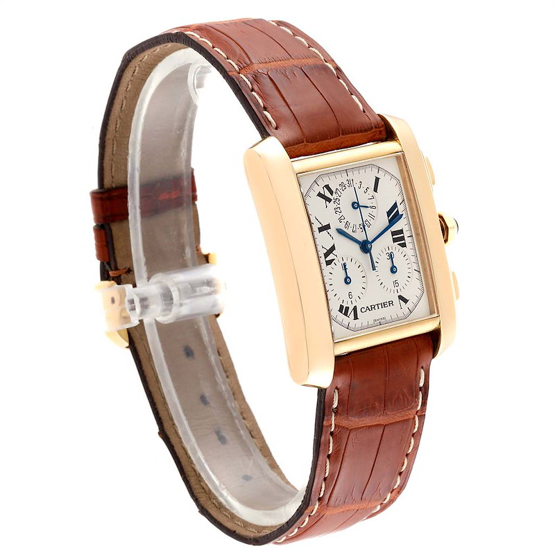 Cartier Tank Francaise Chronoflex 18K Yellow Gold Watch W5000556