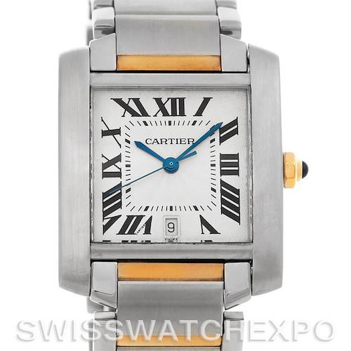 Photo of Cartier Tank Francaise Large Steel and 18K Watch W51005Q4